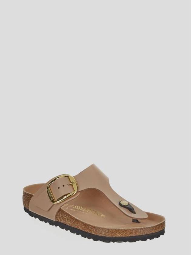 Gizeh Big Buckle Leather Flip Flops Beige - BIRKENSTOCK - BALAAN 3