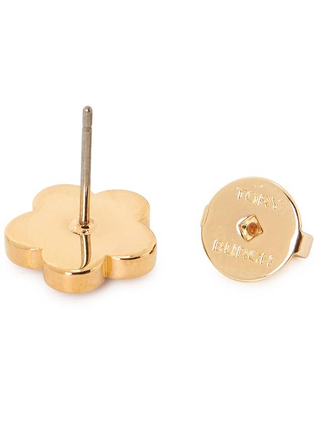 Kira Flower Stud Earrings Red Gold - TORY BURCH - BALAAN 5