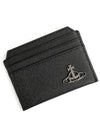 Saffiano Slim Card Wallet Black - VIVIENNE WESTWOOD - BALAAN 4