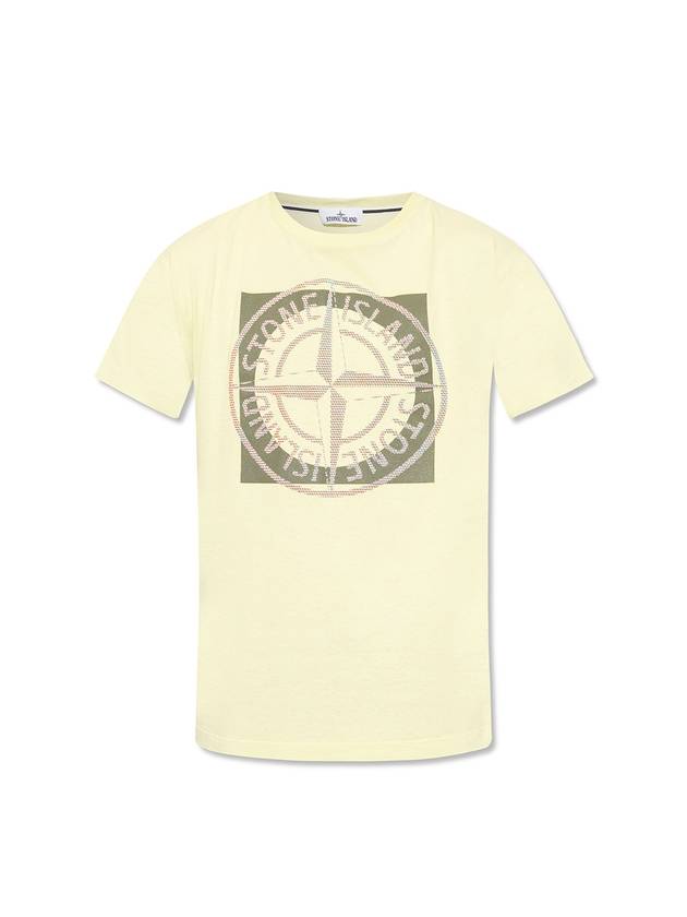 Compass Logo Printing Short Sleeve T-Shirt Light Green - STONE ISLAND - BALAAN 1