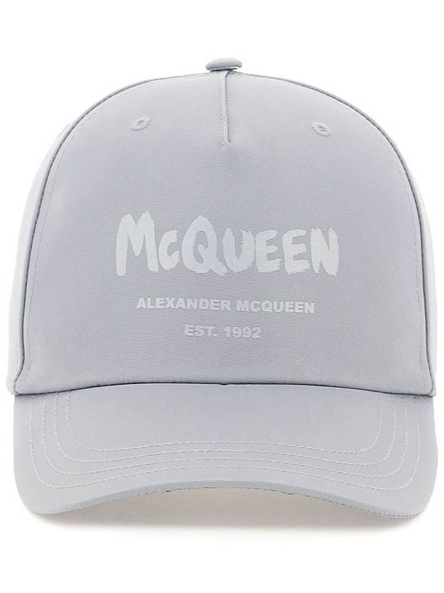 Tonal Graffiti Ball Cap Gray - ALEXANDER MCQUEEN - BALAAN 2