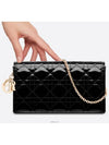 Lady Cannage Calfskin Pouch Bag Black - DIOR - BALAAN 7