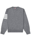 4 Bar Stripe Classic Wool Knit Top Grey - THOM BROWNE - BALAAN 3