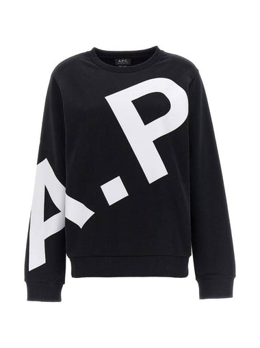 Cory Big Logo Cotton Sweatshirt Black - A.P.C. - BALAAN 1