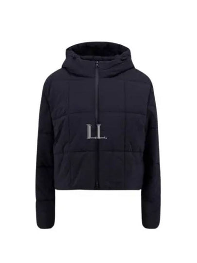 Cropped Nylon Quilted Hooded Jacket Black - BURBERRY - BALAAN 2