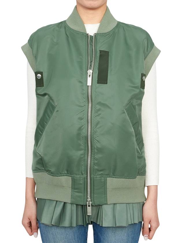 Nylon Twill Vest Green - SACAI - BALAAN 5