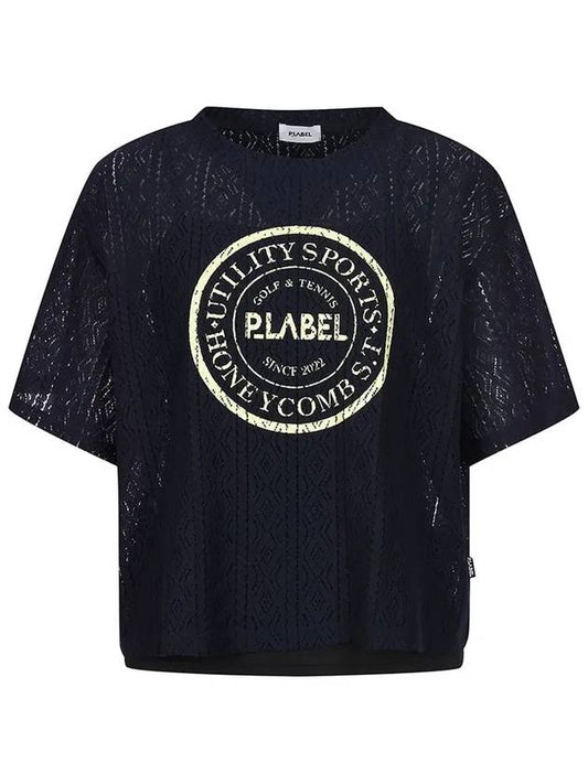 Circle print lace t-shirt tank top set MW4ME423 - P_LABEL - BALAAN 2