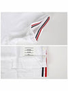 Men's Three Stripes Pocket Mercerized Short Sleeve Polo Shirt White - THOM BROWNE - BALAAN 7