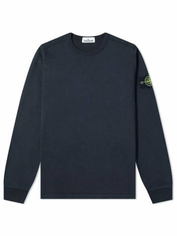 Wappen Patch Crew Neck Sweatshirt Navy - STONE ISLAND - BALAAN 1