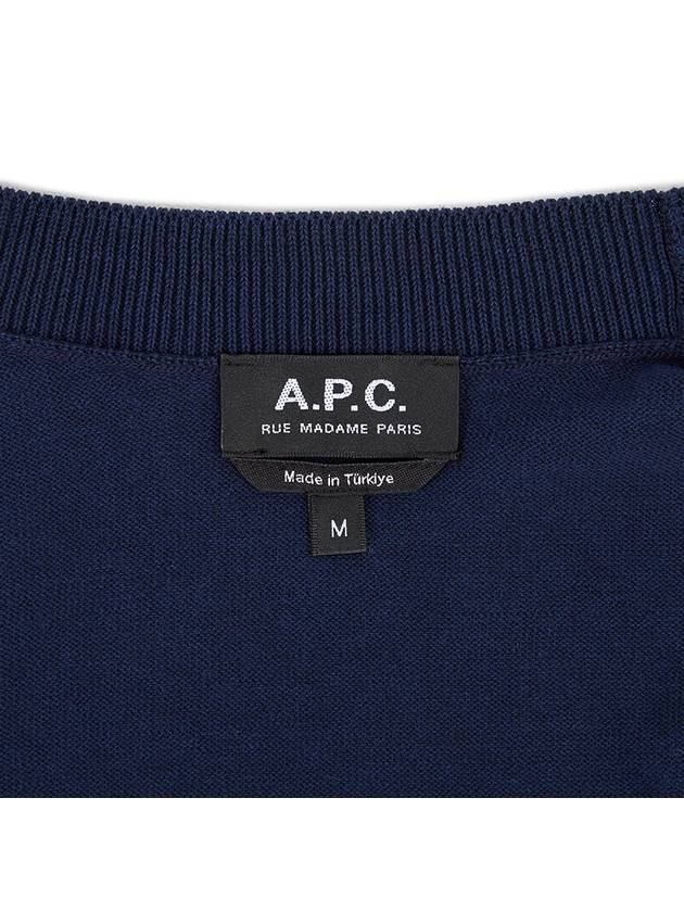 Bella Logo Embroidery Cardigan Dark Navy Blue - A.P.C. - BALAAN 9