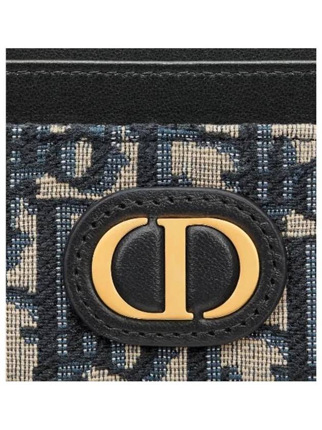 30 Montaine 5 Slot Oblique Jacquard Card Wallet Blue - DIOR - BALAAN 5