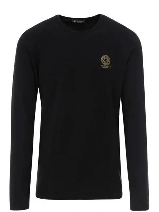 Medusa Logo Print Long Sleeve T-Shirt Black - VERSACE - BALAAN 2