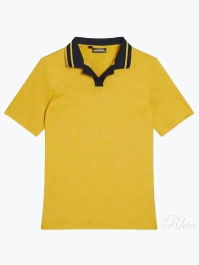 Women's Sammy Short Sleeve Polo Shirt Yellow - J.LINDEBERG - BALAAN 2