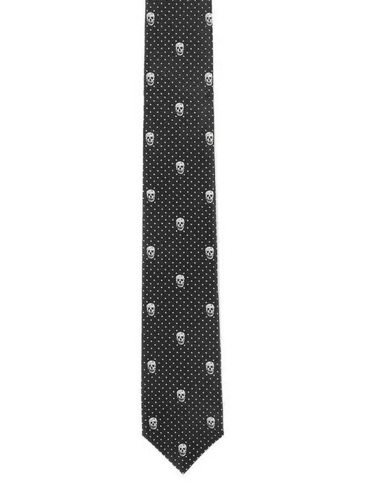 Skull Polka Dot Tie Black - ALEXANDER MCQUEEN - BALAAN 2