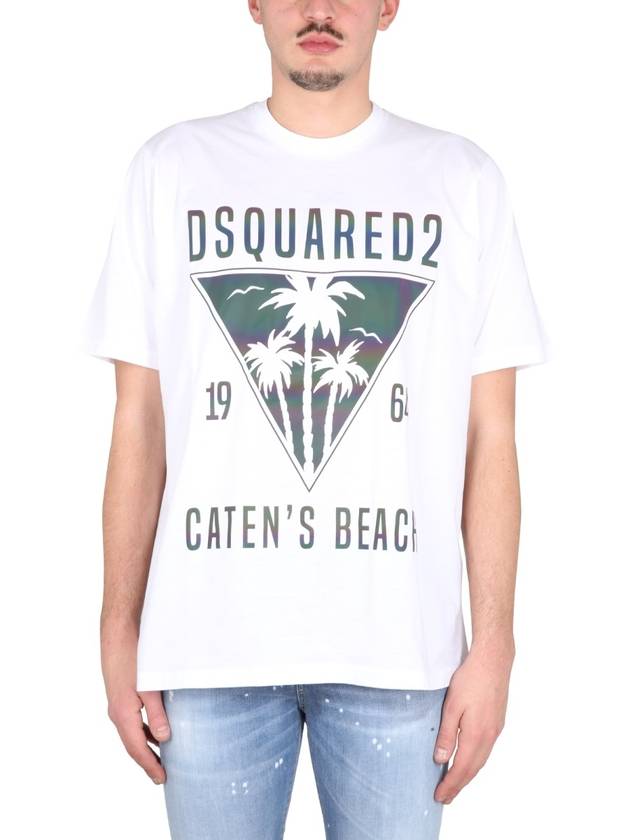 23 ss T-shirt D2 CATENS Beach S74GD1091S23009100 B0040197189 - DSQUARED2 - BALAAN 1