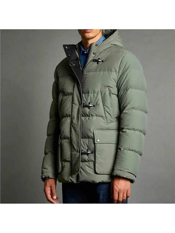 hook lock hooded down padded jacket - FAY - BALAAN 1