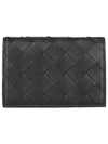 Intrecciato Folding Card Wallet Black - BOTTEGA VENETA - BALAAN 2