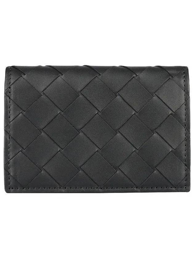 Intrecciato Folding Card Wallet Black - BOTTEGA VENETA - BALAAN 2