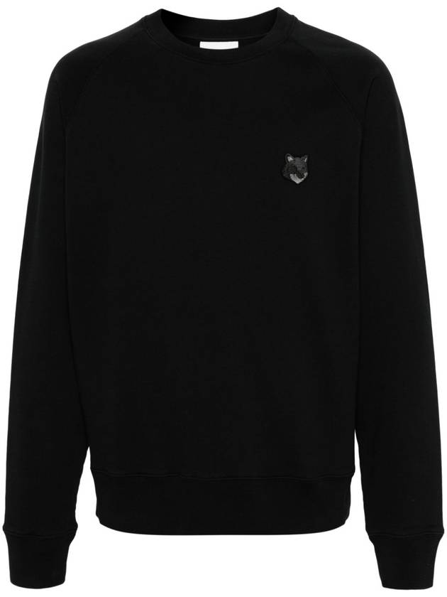 Bold Fox Head Patch Oversized Sweatshirt Black - MAISON KITSUNE - BALAAN 3