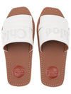 Woody Logo Leather Flat Slippers White - CHLOE - BALAAN 7