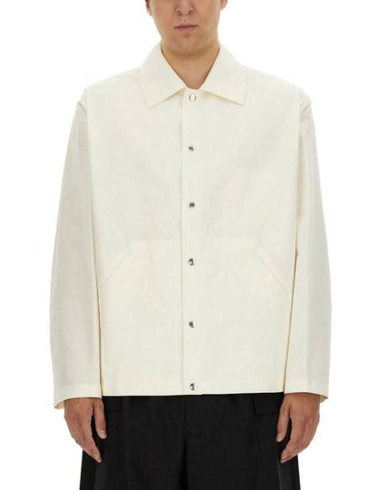 Back Logo Print Jacket Beige - JIL SANDER - BALAAN 2