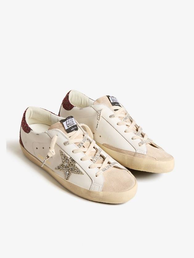 Superstar Glitter Tab Low Top Sneakers White - GOLDEN GOOSE - BALAAN 3