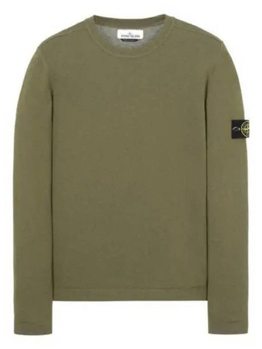 7415532B9 V0058 Wappen Patch Cotton Knit Khaki Men s TJ 270295 - STONE ISLAND - BALAAN 1