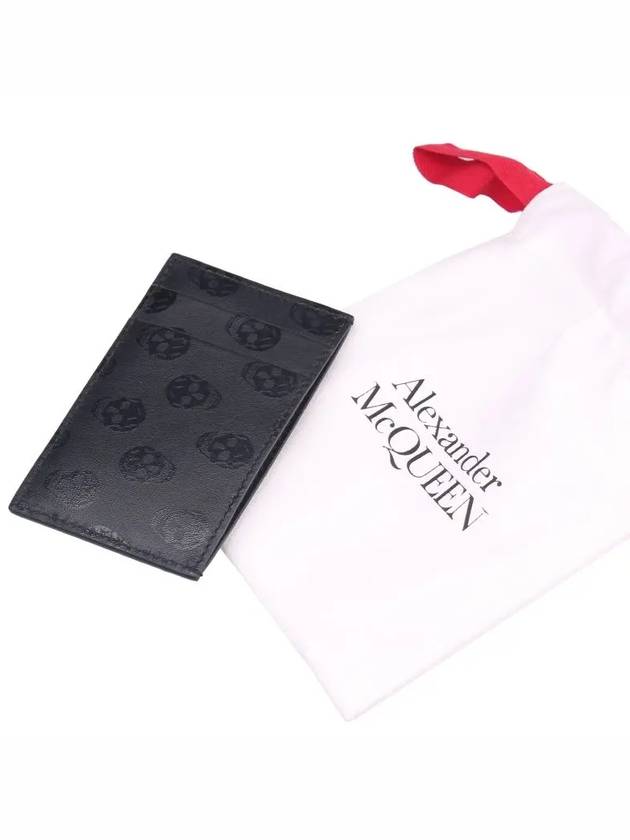 Skull Leather Card Wallet Black - ALEXANDER MCQUEEN - BALAAN 6