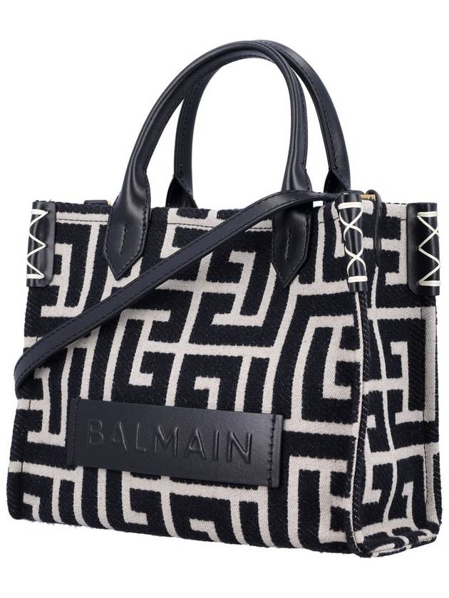 Balmain B-Army Monogrammed Jacquard And Leather Tote Bag - BALMAIN - BALAAN 3