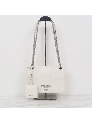 Women s Diagram Leather Chain Shoulder Bag 1BD227 - PRADA - BALAAN 1