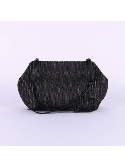 Raffia Strap Clutch Bag Black MB96D2432 TL966 C101 - BRUNELLO CUCINELLI - BALAAN 2