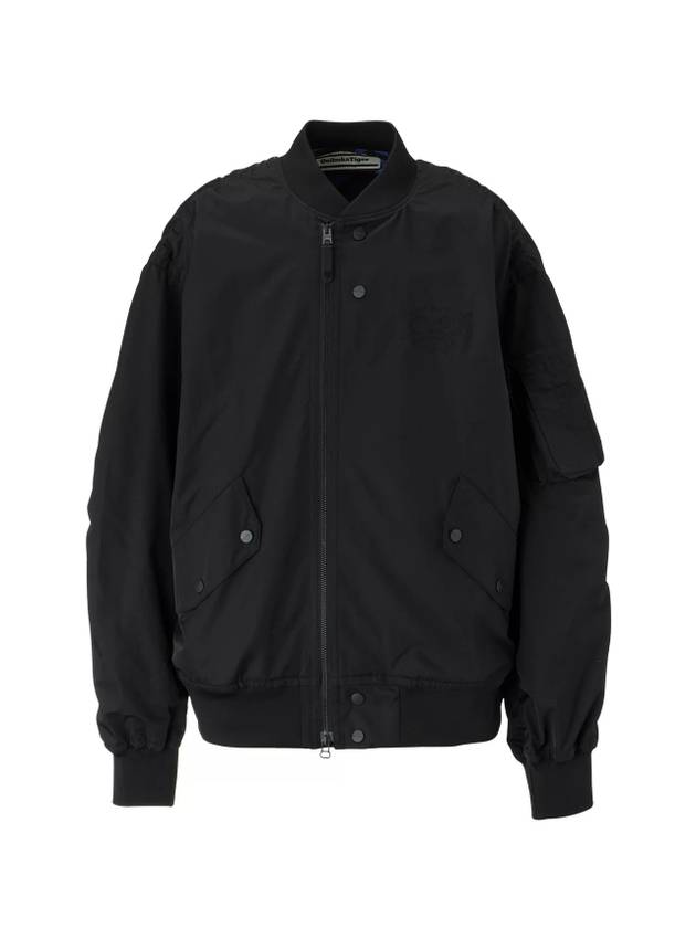 Lily Pattern Bomber Jacket Black - ONITSUKA TIGER - BALAAN 1