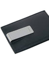 Saffiano Triangular Logo Card Wallet Black - PRADA - BALAAN 9