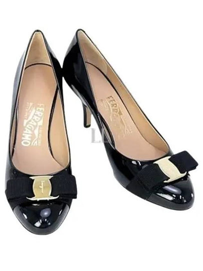 Carla Vara Bow Pumps Black - SALVATORE FERRAGAMO - BALAAN 2