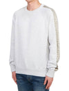 Oblique Inserts Cotton Jersey Sweatshirt Grey - DIOR - BALAAN 3