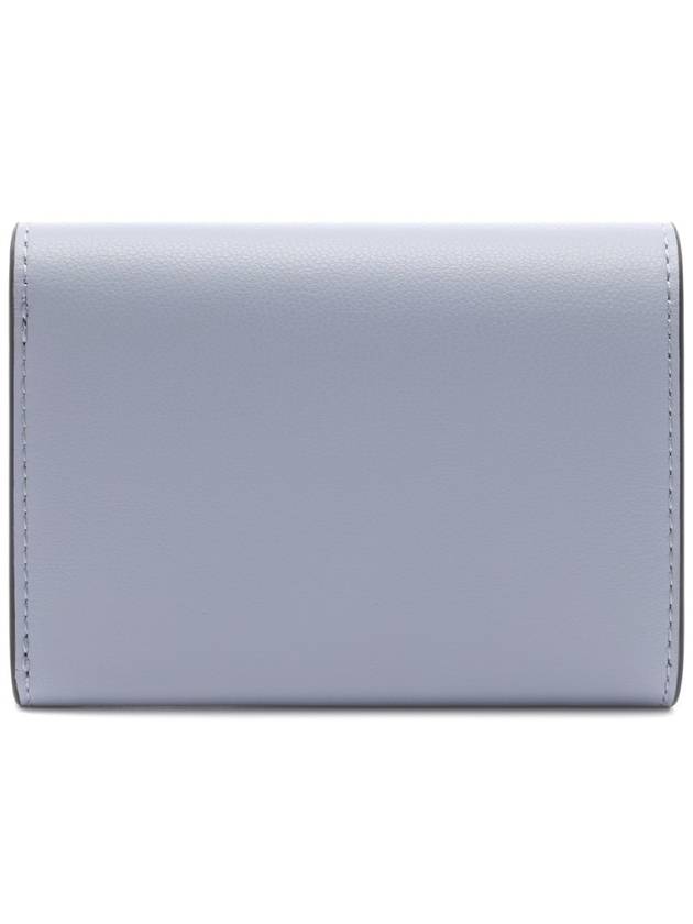 Tree Logo Tri-fold Leather Half Wallet Blue - MULBERRY - BALAAN 5