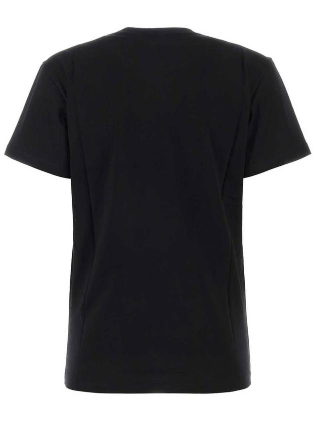 Vidal Embroidered Logo Cotton Short Sleeve T-Shirt Black - ISABEL MARANT - BALAAN 3