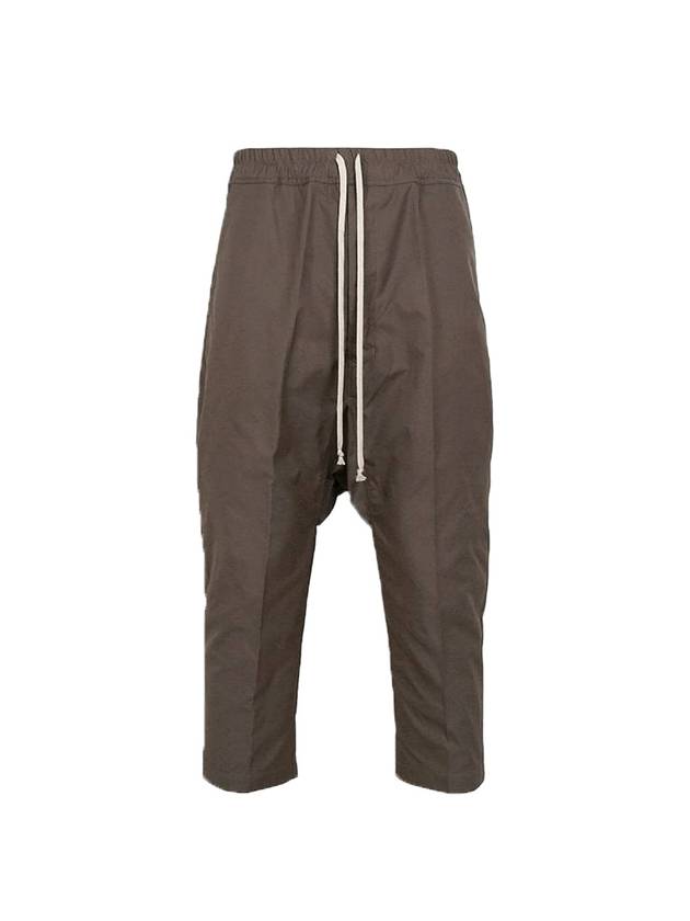 Drawstring Cropped Baggy Pants Dust - RICK OWENS - BALAAN 1