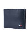 Embroidered logo bifold wallet navy - TOMMY HILFIGER - BALAAN 1