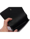 V Logo Leather Card Wallet Black - VALENTINO - BALAAN 7