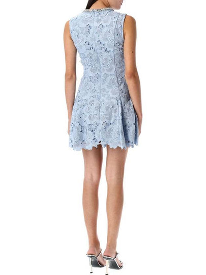 Self-Portrait Blue Flower Lace Mini Dress - SELF PORTRAIT - BALAAN 2