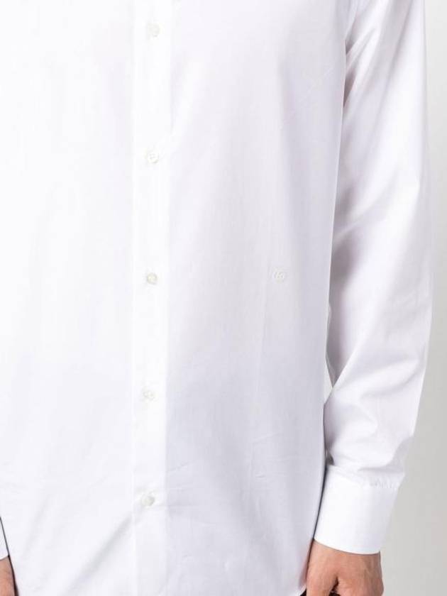 Double G Cotton Silk Long Sleeve Shirt White - GUCCI - BALAAN 6