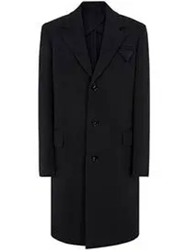 Wool Single Coat Black - BOTTEGA VENETA - BALAAN 6