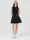 Nylon volume gathered skirt BLACK - MONBIRDIE GOLF - BALAAN 1