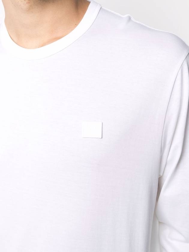 Men's Face Patch Long Sleeve T-Shirt White - ACNE STUDIOS - BALAAN 7