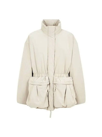 Women s nylon high neck duck down padded jacket light beige 271653 - GIORGIO ARMANI - BALAAN 1