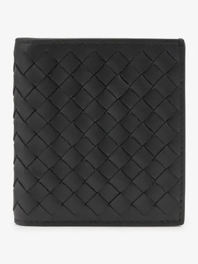 Men's Intrecciato Half Wallet Black - BOTTEGA VENETA - BALAAN 2