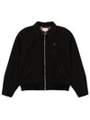 Harrington Technical Cotton Gabardine with Bold Fox Head Patch Jacket Black - MAISON KITSUNE - BALAAN 2