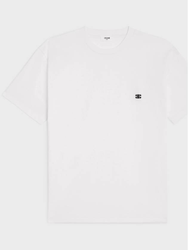 Triomphe Loose Logo Short Sleeve T-Shirt White - CELINE - BALAAN 3