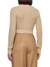 Ifrem Wool Cashmere Crop Knit Top Beige - MAX MARA - BALAAN 4